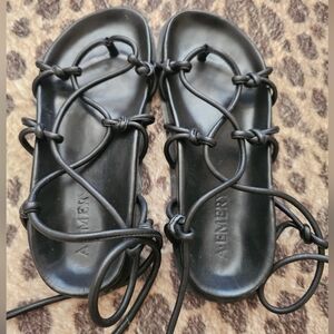 A. Emery leather Tuli gladiator sandals